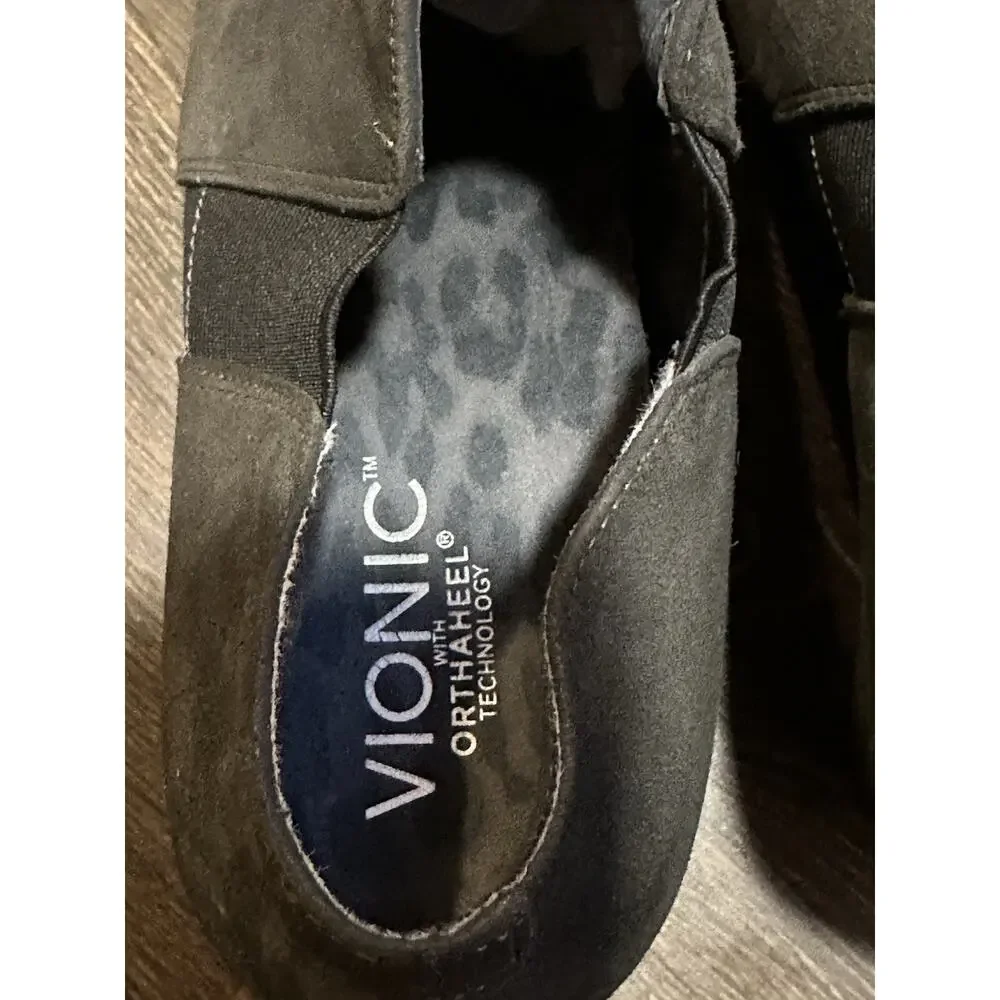 VIONIC Women's Size 8  Stanton Gray Suede Comfort Wedge Ankle Boots Booties